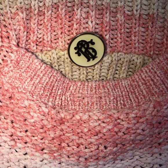 Tory Burch medium yellow and pink cardigan. - Picture 5 of 6